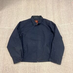 Vintage Campus Harrington Jacket Mens Large Blue 1960s Zip Up